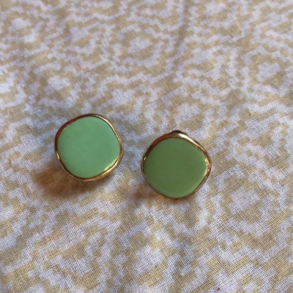 Jewelry - Green Enamel Studs